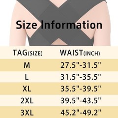 Cmipeob Posture Corrector for Women and Men Plus Size Full X-Large, Black