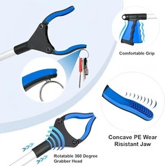 44 Inch Extra Long Grabber Reacher Tool，Foldable Pick up Stick with Strong