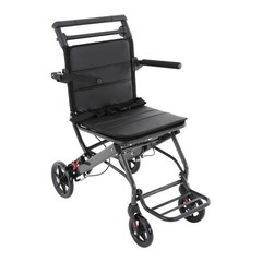 Foldable Transport Wheelchair Portable Traveling Fold Wheel Chair 100kg/220.46lb