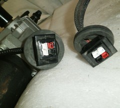TWO WHEELCHAIR MOTOR QUANTUM DRVASMB1904 AND DRVASMB1903 WITH CASTERS AS PICTURE
