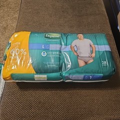 Depend Fresh Protection Mens Size Large MAXIMUM 28 underwear ADULTS Diapers