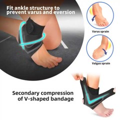 US Ankle Sport Foot Wrap Support Brace Compression Tendon Strap Elastic Bandage