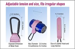 MZTUE Walker Hook for Bags, Premium Stroller Hooks with Anti-Snag & Pink