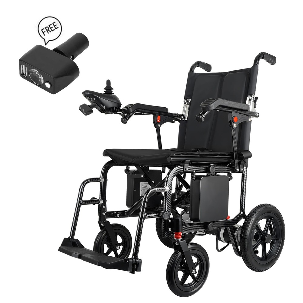 All Terrain Folding Storage Ultra Lightweight Power Electric Wheelchair 2×6.6AH