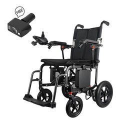All Terrain Folding Storage Ultra Lightweight Power Electric Wheelchair 2×6.6AH
