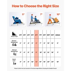 Uimoso Portable 6FT Aluminum Folding Ramp w/Non-Slip Surface for Accessibility