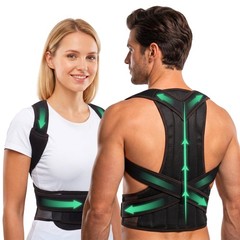 Adjustable Posture Corrector Back Brace for Men & – Upper Back & Shoulder Bre…
