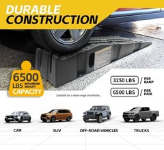 Lift Stackable Vehicle Car Ramp 6500 LBS Per Pair 3250 LBS Per Ramp 2 Pack