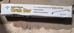 Medline ADA Compliant Knurled Grab Bar -18 in. x 1-1/4 in. bath safety
