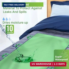 Absorbent Positioning Bed Pads for Elderly with 8 Handles 34″x52″- Washable Wate