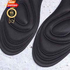 MtnLaur Memory Foam Insoles for Men 2 Pairs, Inner Soles, Shock 40-45, Black