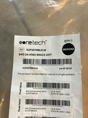 Pair 2 Right And Left Medium Core tech Coretech 845 Knee Braces New W/ Sleeves