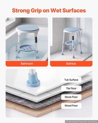 VEVOR Swivel Shower Chair 360° Rotating Bath Seat for Inside Showers or Tubs