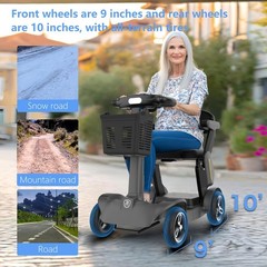 Electric Motor Disability Scooter 4-wheel 1000W 34Mile Foldable Wheelchair Drive