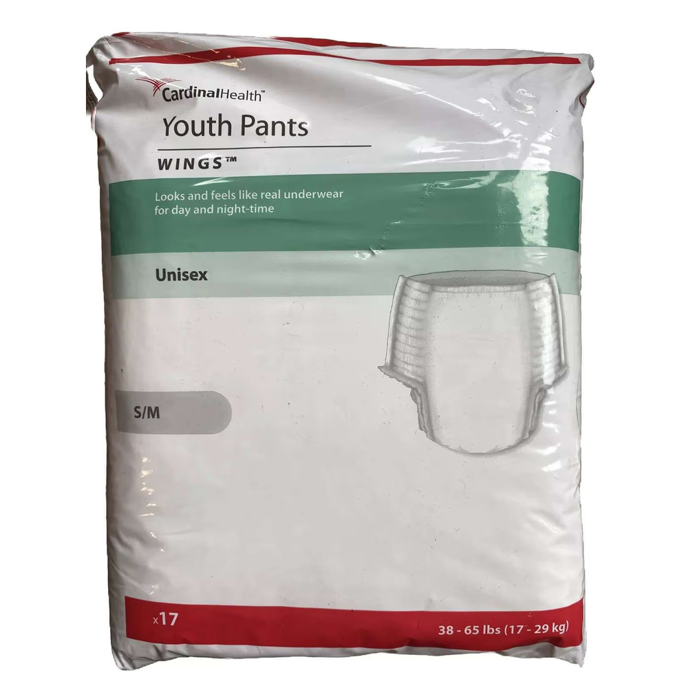 Cardinal Health Youth Pants, Unisex, Small/Med 38-65 lbs 17 Pair