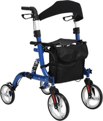 All Terrain Walkers Rollator Walker Upright Walker with Seat Foldable for Senior