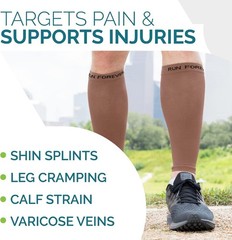 Calf Compression Sleeve for Shin Splints & Varicose Veins – 20-30 mmHg Support