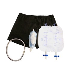 500CC Silicone Urine Bag with Catheter and Shorts Washable S M L Sizes