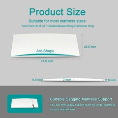 Sagging Mattress Support Fixing Sinking Bed 47.5×25.4 Inch High Density Foam