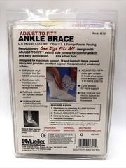 VINTAGE 1998 ANKLE BRACE MUELLER SPORTS MEDICINE ADJUST -TO – FIT PROD. 4572 WHT