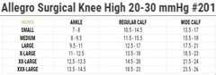 Allegro Knee Highs Open Toe Short Calf, XXX-Large 20-30mmHg (Black)
