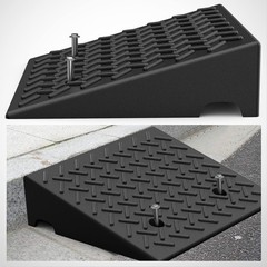 Nilight Rubber Curb Ramps, 5 Inches Rise Height Heavy Duty Rubber Threshold R…