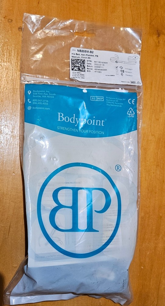 NEW Bodypoint Pelvic Hip Support Belt NON PADDED Cinch Mount NB205M-B2