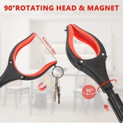 2 Pack Grabber Reacher Tool 31 Inch Folding with 90° Rotating 2 Tablets