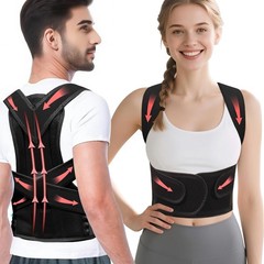 BIHEVN Posture Corrector Back Brace for Men and Women, Small, Black
