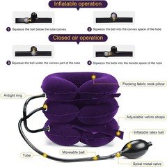 Cervical Traction Device Purple Neck Stretch Pain Relief Support.