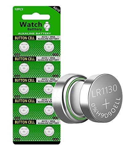 Cotchear 10pcs 1.5V AG10 Alkaline Battery 189 389 LR1130 LR54 V10GA…