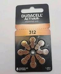 Duracell Hearing Aid Batteries Size 312 – Fresh Exp-2029 (5pk 40 Batteries)