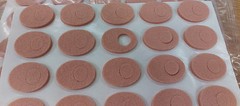 #204 Adhesive 1/8“ Wool Felt Flesh Beige Pre-cut Corn Pads 100/BG USA MPAD-023