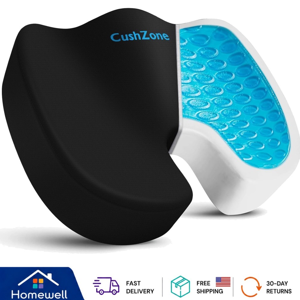 Ergonomic X-Large Seat Cushion with Cooling Gel – Ideal for Long Sitting Comfort