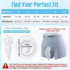 Male External Catheter w/ 1000ml Urine Bag Anti-Slip Straps Reusable