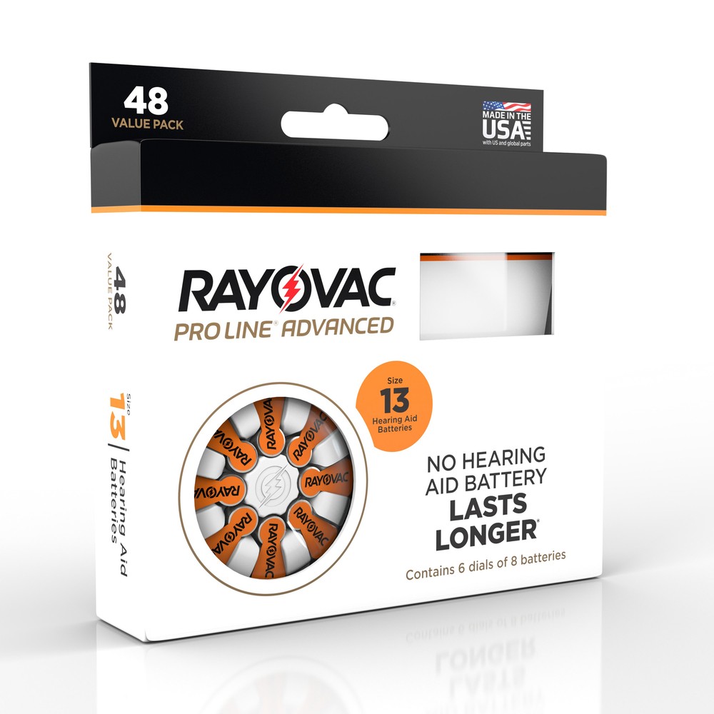 Rayovac Proline Advanced Hearing Aid Batteries Size 13A (48 Batteries)