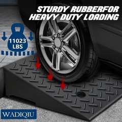 Rubber Curb Ramp,2 Pack,6″ Rise Height,11023Ibs, Capacity Driveway Ramps,18.9…