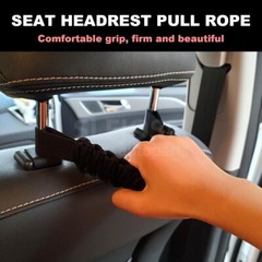 2Pcs Headrest Grab Handles Car Front Rear Seat Back Roll Bar Grip Handles Kit