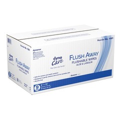 Flush Away Adult Flushable Personal Wipe 9 x 13″ 1321 1 Pack 60 Wipes