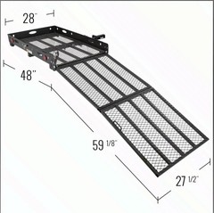 Silver Spring Folding Scooter Wheelchair Carrier w/ 59″ Ramp Steel 500 lb