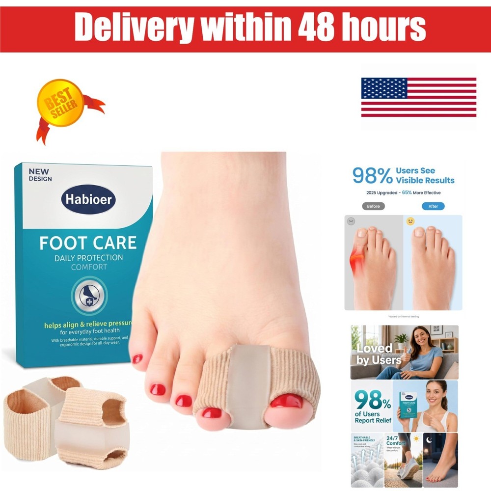 Habioer Bunion Corrector Toe Separators for Big Toe Pain Relief