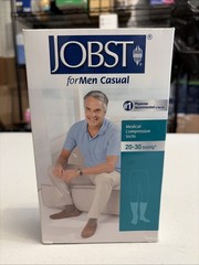 JOBST for Men Casual Knee High Closed Toe 20-30mmHg (Black) X-Large