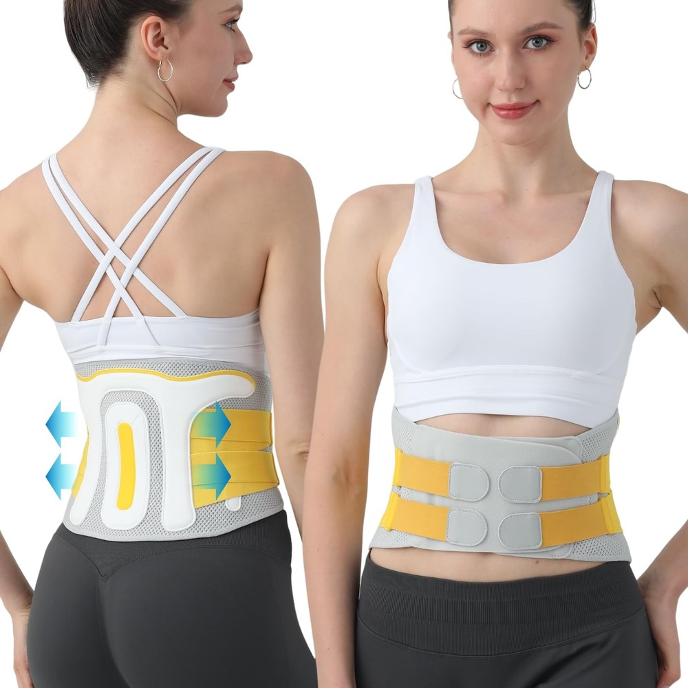 Lower Back Brace for Women and Men – Adjustable Lumbar Back Brace, Full Suppo…