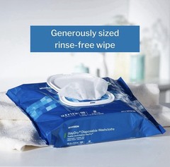 2 McKesson Disposable Wipe Incontinence Washcloth with Aloe and Vitamin E 100 CT