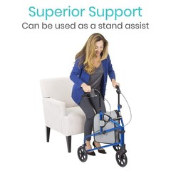 Vive Mobility 3 Wheel Walker – Three Wheeled Rollator for Seniors – Lightweight
