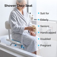Heavy Duty Bath Bench with Rust Resistant Frame and 400 Lbs Support for Elderly