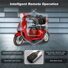 800W 3 Wheel Mobility Scooters for Seniors & Adults 500lbs Capacity Heavy Duty