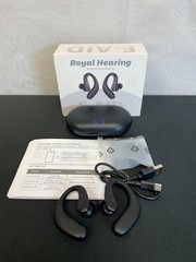 Royal Hearing F-AID Black Rechargeable Bluetooth Hearing Aids For Seniors