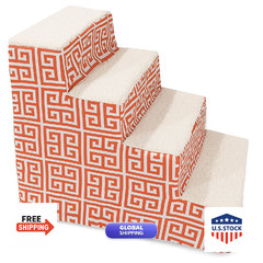 Majestic Pet 4 Step Portable Dog Stairs For Small Dogs To Get On Bed Supports