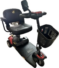Golden Buzzaround XL 3-Wheel Mobility Scooter 18mi 375lb Storage Red/Black